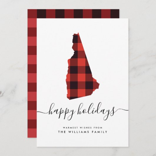 ハッピーホリデーズニューハンプシャーからの暖かい願い (正面/裏面)