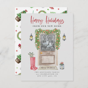 ハッピーホリデーズニューホームクリスマスドアムービング 案内状