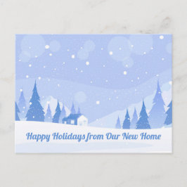 ハッピーホリデーズニューホームチェンジ・オブ・アドレス冬 ポストカード
