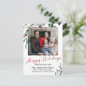 ハッピーホリデーズニューホームムービングアナウンスメントフォト シーズンポストカード (スタンド正面)