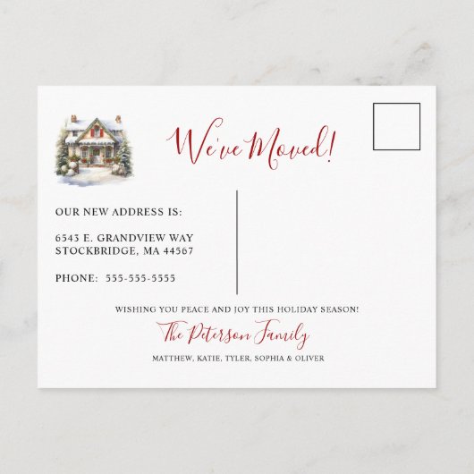 ハッピーホリデーズニューホームムービング 案内ポストカード (裏面)