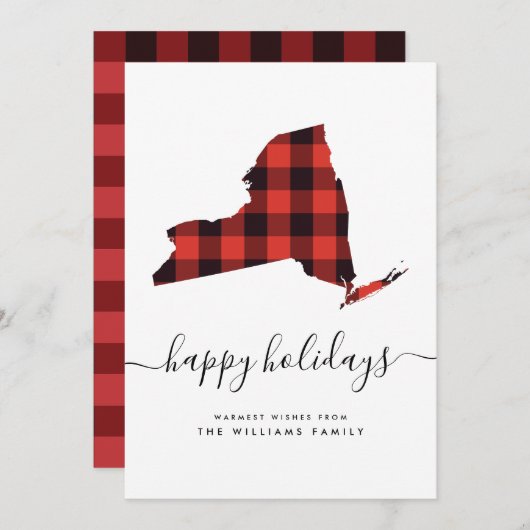 ハッピーホリデーズニューヨークからの温かい願い (正面/裏面)