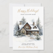 ハッピーホリデーズニュー素朴ホームムービング 案内状 (正面)