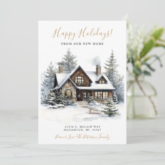 ハッピーホリデーズニュー素朴ホームムービング 案内状 (スタンド正面)