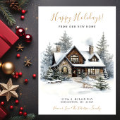 ハッピーホリデーズニュー素朴ホームムービング 案内状