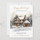 ハッピーホリデーズニュー素朴ホームムービング 案内状 (正面)