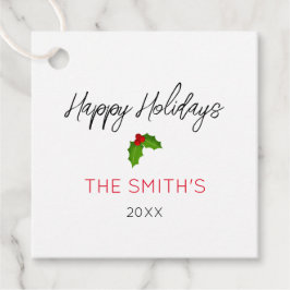 ハッピーホリデーズネームイヤーフェスティバルクリスマスギフト フェイバータグ