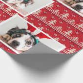 ハッピーホリデーズノルディックパターンフォト ラッピングペーパー (角)