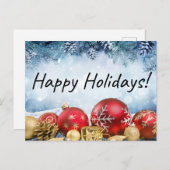 ハッピーホリデーズハガキ シーズンポストカード (正面/裏面)