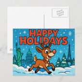ハッピーホリデーズハガキ ポストカード (正面/裏面)
