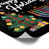 ハッピーホリデーズハヌッカフェリズナヴィダクリスマスKw ポスター (角)