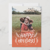 ハッピーホリデーズハンドドロッドパインベリー写真赤 シーズンカード (正面)
