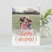 ハッピーホリデーズハンドドロッドパインベリー赤い写真H シーズンカード (スタンド正面)