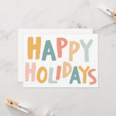 ハッピーホリデーズハンドメイドカスタムクリスマスカード カード (正面/裏面インサイチュ)