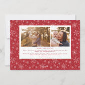 ハッピーホリデーズハンドレタリングホリデーフォトカード シーズンカード (裏面)