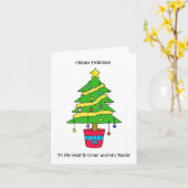 ハッピーホリデーズハーフトブラザーとその家族 カード (黄色い花)