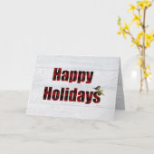 ハッピーホリデーズバッファローのプレイドと鳥 カード (黄色い花)