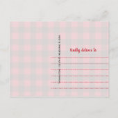 ハッピーホリデーズバッファローレッドプレイド金ゴールドクリスマス シーズンポストカード (裏面)