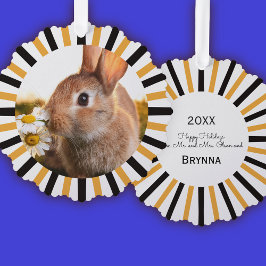 ハッピーホリデーズバニーラビット オーナメントカード