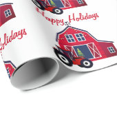 ハッピーホリデーズバーンアンドトラクター ラッピングペーパー (ロールコーナー)