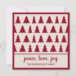 ハッピーホリデーズバ素朴ルガンディベージュツリーパターン シーズンカード