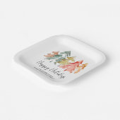 ハッピーホリデーズパインツリーズクリスマスパーティー ペーパープレート (傾斜あり)