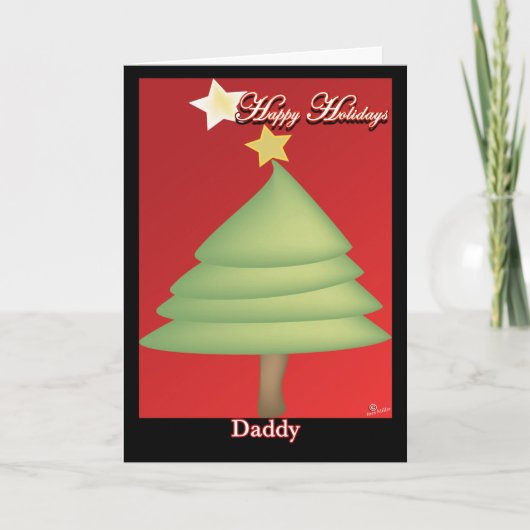 ハッピーホリデーズパパperosnalized greeting card サンキューカード (正面)