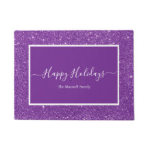 ハッピーホリデーズパープルグリッターファミリー名