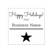 ハッピーホリデーズビジネスと会社のカスタムロゴ ラバースタンプ (インプリント)