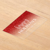 ハッピーホリデーズビジネスアクリルホリデーカード アクリル招待状 (レイダウン)