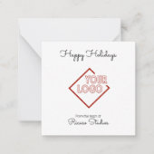 ハッピーホリデーズビジネスコーポレーションのロゴ ノートカード (正面)