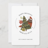 ハッピーホリデーズビジネスロゴクリスマ企業のス シーズンカード (正面)