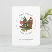 ハッピーホリデーズビジネスロゴクリスマ企業のス シーズンカード (スタンド正面)