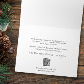 ハッピーホリデーズビジネスロゴQRコードブルー シーズンカード