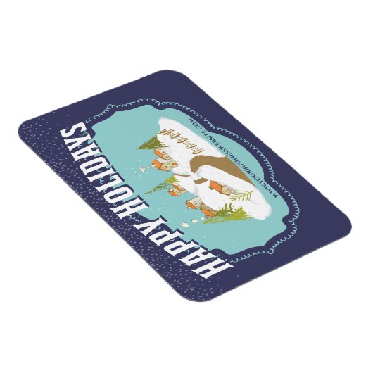 ハッピーホリデーズビジネス企業のカスタマ感謝していー マグネット (右側)