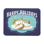 ハッピーホリデーズビジネス企業のカスタマ感謝していー マグネット (横)