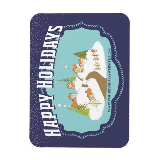 ハッピーホリデーズビジネス企業のカスタマ感謝していー マグネット (縦)