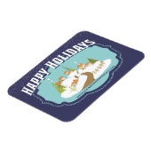 ハッピーホリデーズビジネス企業のカスタマ感謝していー マグネット (左側)