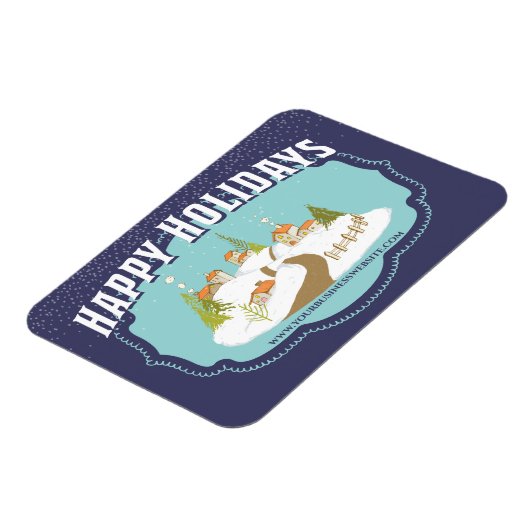 ハッピーホリデーズビジネス企業のカスタマ感謝していー マグネット (左側)