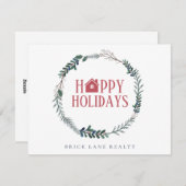 ハッピーホリデーズビジネス実在エステート シーズンカード (正面/裏面)