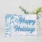 ハッピーホリデーズビューティフルブルーウィンタースノーフレーク シーズンカード (スタンド正面)