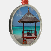 ハッピーホリデーズビューティフルモルディブ諸島 メタルオーナメント (右)