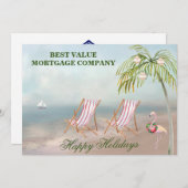 ハッピーホリデーズビーチウォーターカラービジネス シーズンカード (正面/裏面)