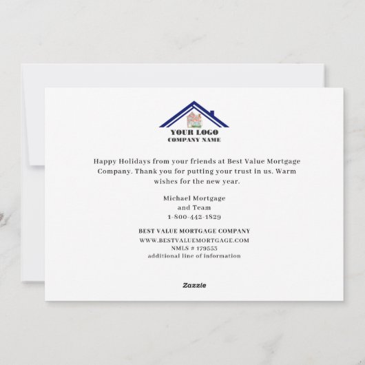 ハッピーホリデーズビーチウォーターカラービジネス シーズンカード (裏面)