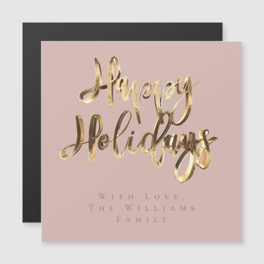 ハッピーホリデーズピエレガントックローズローズ金ゴールドクリスマス (正面/裏面)