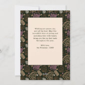 ハッピーホリデーズピンクブラックワンラインドッグフォト シーズンカード (裏面)