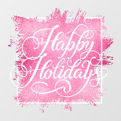 ハッピーホリデーズピンクホイフェイクル ウィンドウサイン (シート)