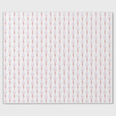 ハッピーホリデーズピンク薄紫くるみクラッカーファミリー名 ラッピングペーパー (フラット)