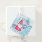 ハッピーホリデーズピンク&ブルーキュート格言クリスマス フェイバータグ (インサイチュ)