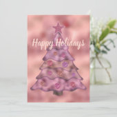 ハッピーホリデーズピースジョーラブピンククリスマスツリー シーズンカード (スタンド正面)